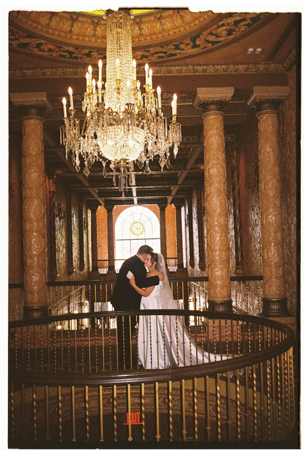 35mm film wedding photograph