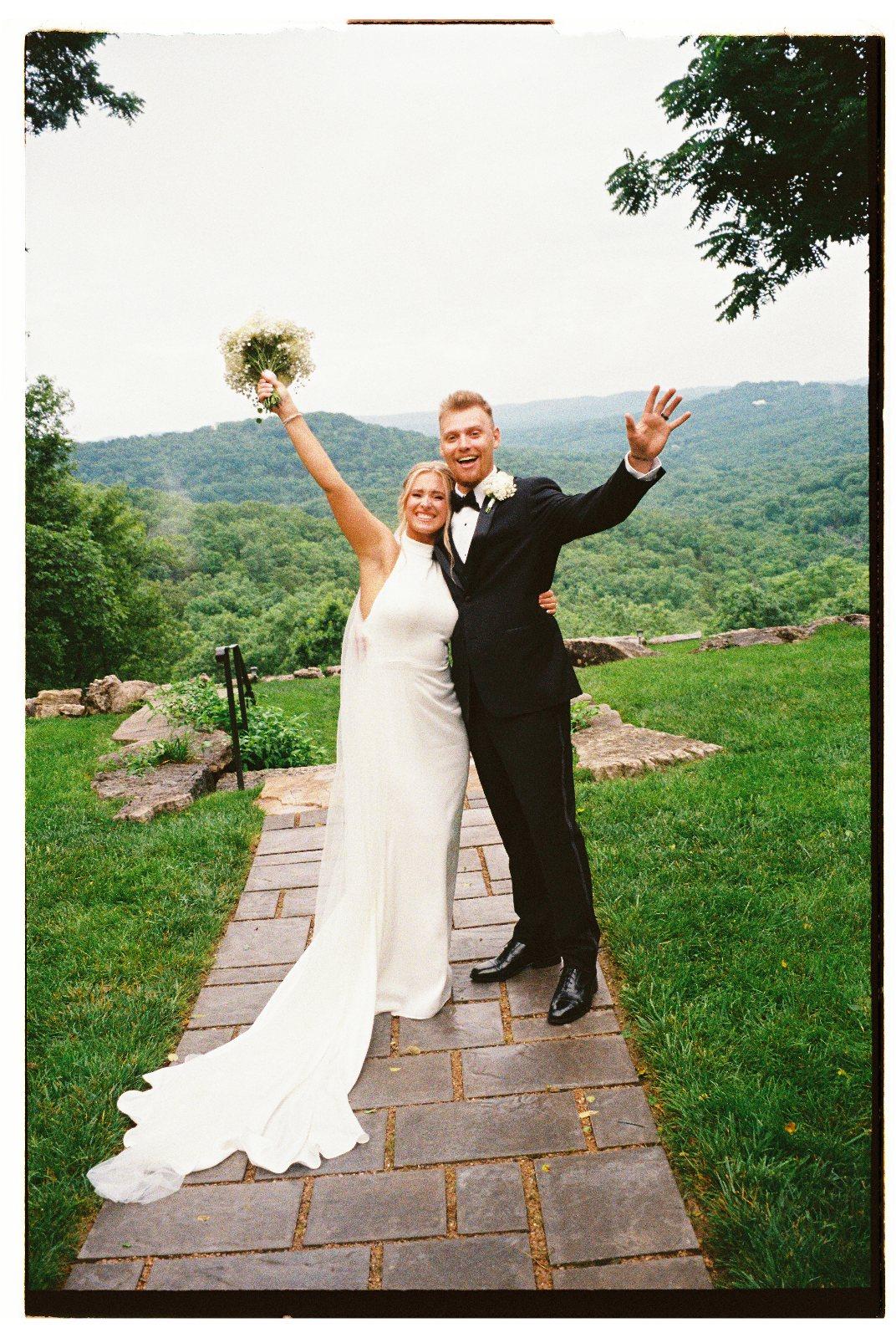 35mm film wedding photograph