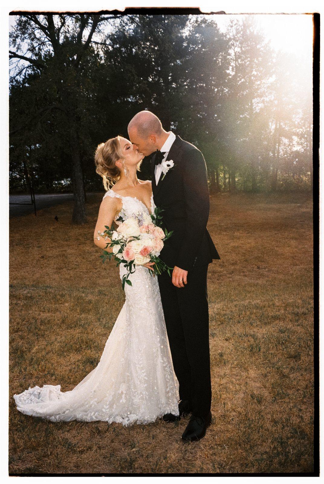 35mm film wedding photograph